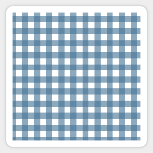 Checkered Blue and White Gingham Magnet